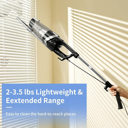Skiennix Corded Stick Vacuum Cleaner - 20Kpa Powerful Suction | 16Ft Cord, 2-in-1 Lightweight Design for Pet Hair and Hardwood Floors