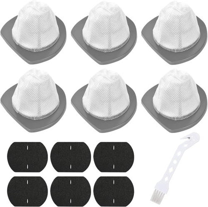 Bissell 2033 Replacement Filter - 6-Pack Mesh & Foam Filters for Featherweight Vacuum