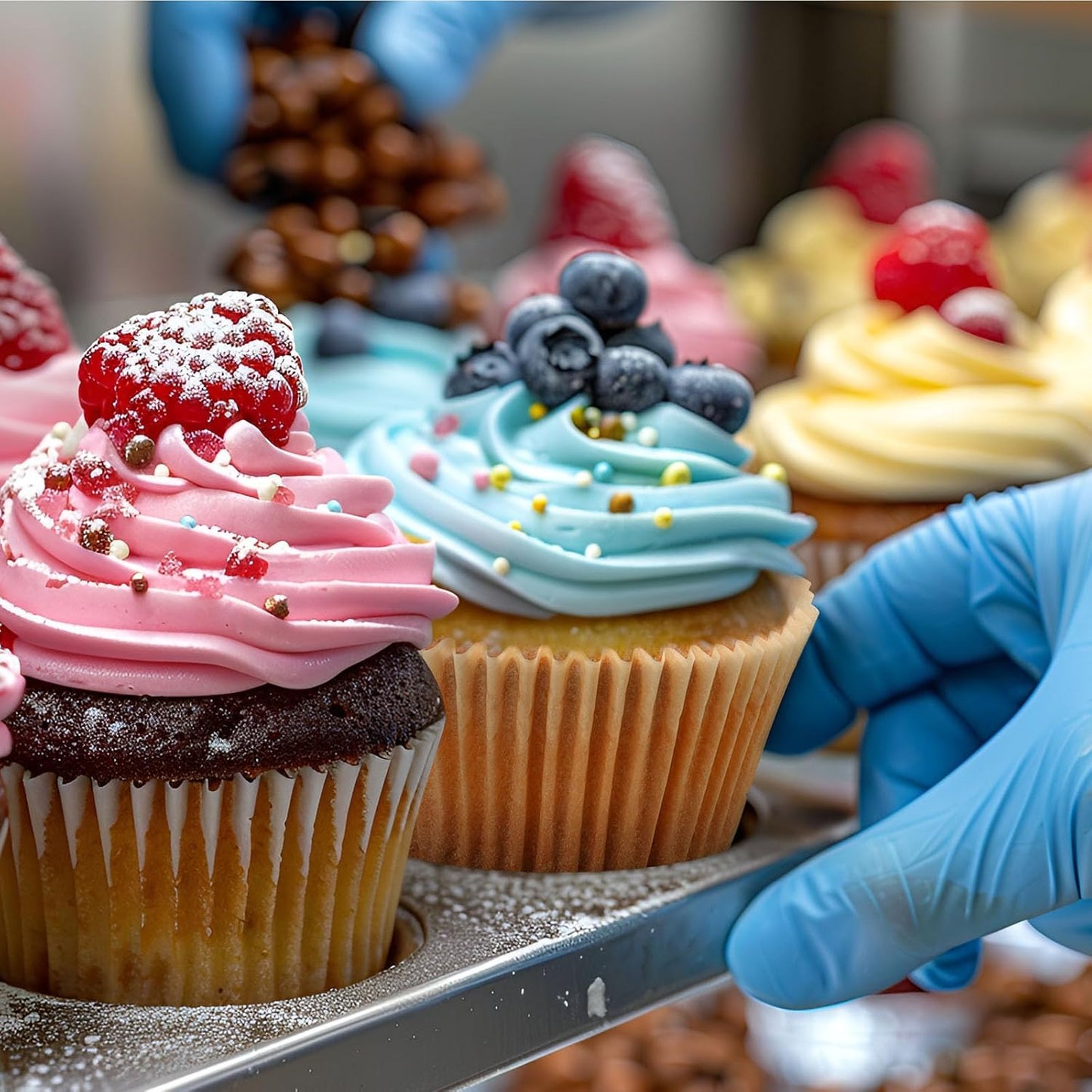 Caperci Mini Cupcake Liners - 400 Pcs Natural Paper Muffin Liners | Non-Stick, Grease-Proof, Food Grade