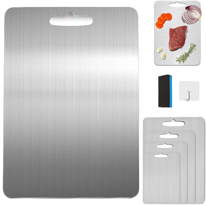 Tavano Cutting Board, Tavano Titanium Cutting Boards for Kitchen, Double Sided Rustproof Non-stick Cutting Board, Non-porous Slip and Easy to Clean (M: 13.38 * 9.05in)