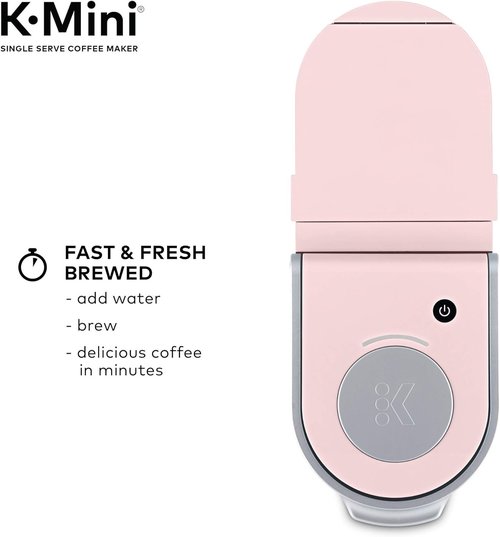 Keurig K-Mini Coffee Maker - Compact Single Serve K-Cup Pod Brewer | 6 to 12oz, Dusty Rose Finish