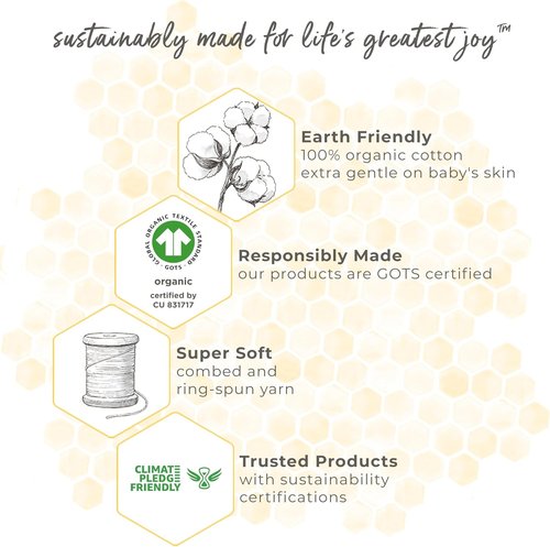 Burt's Bees Baby Wearable Blanket - Organic Cotton Unisex Beekeeper | Lightweight 0.5 TOG & Medium 1.5 TOG