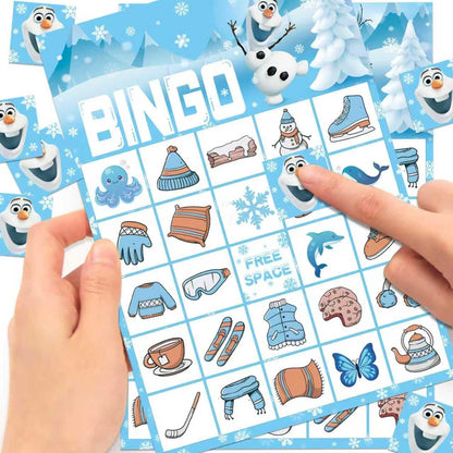 Snowman Christmas Bingo Game - Fun Holiday Party Game for 24 Players | Perfect for Family Activities