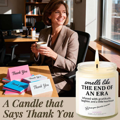 Retirement Gift for Woman – Unique & Heartfelt Retirement Gifts for Men – Lavender Memorable Farewell Gifts for Coworkers, Present for Boss, Friend, Office Goodbye Party by Joyqua, White