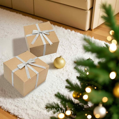 Silver Glitter Ribbon 3/8 Inch x 25 Yards Cut Edge - Christmas Ribbon (Variation: Silver+3/8"X 25Yd)