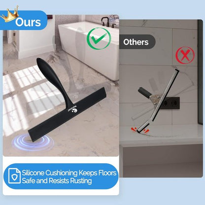 **Bold Shower Squeegee by [Brand Name] - 11" Anti-Rust Silicone with Ergonomic Handle | Perfect for Glass Doors & Windows**