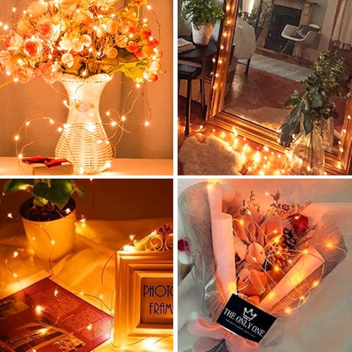 Ineximun LED Fairy Lights - 24 Pack Battery Operated 7Ft Warm White Mini String Lights | Waterproof for DIY Decor