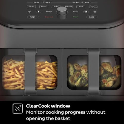 Instant Pot Vortex Plus XL 8QT Air Fryer - Clear Windows & 8-in-1 Versatility, Black