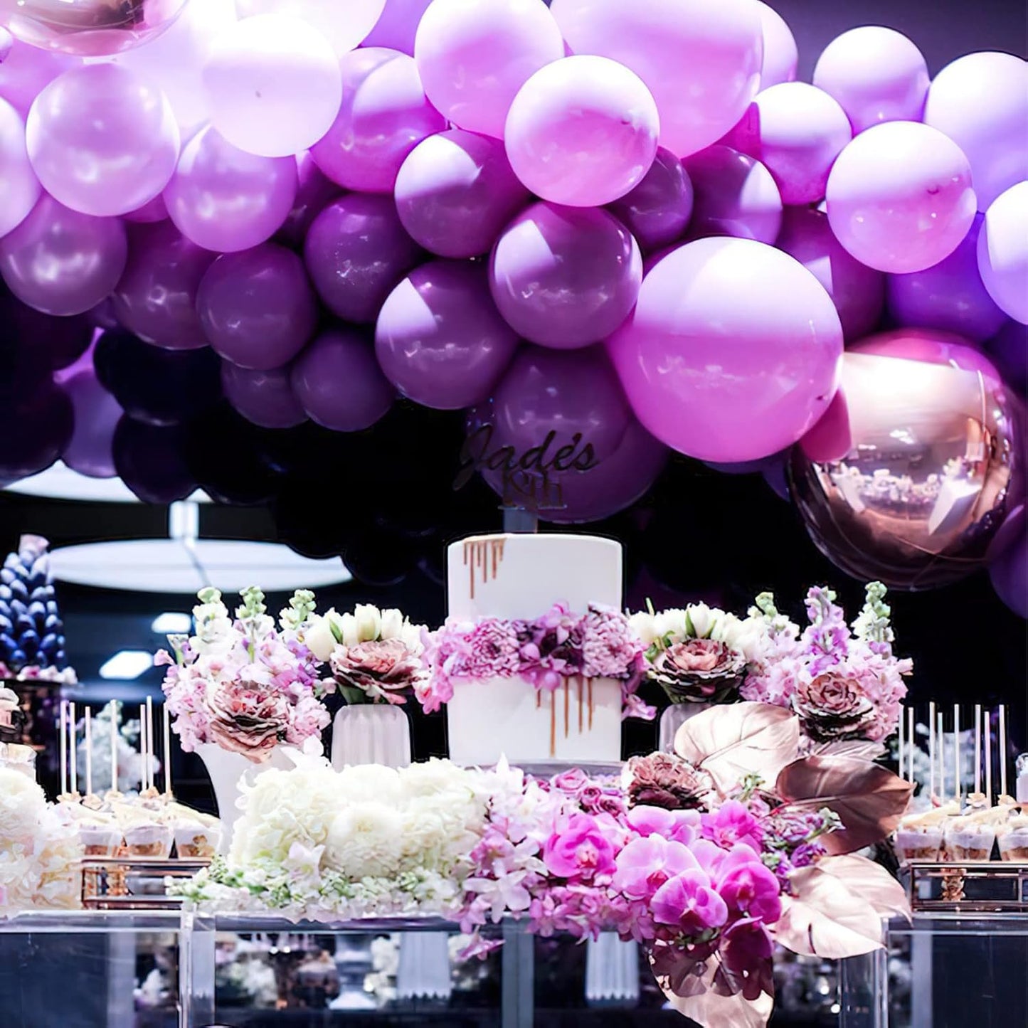 PartyWoo Purple Balloons - 60 Pcs 12 Inch Latex Balloons in Light Pastel Dark Purple & Lavender for Celebrations