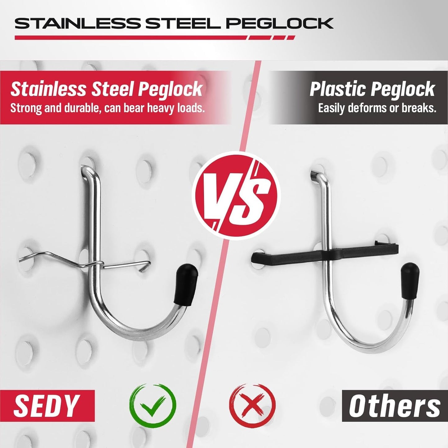 Pegboard Hook Set by [Brand Name] - 300 Durable Metal Hooks for Tool Organization | Perfect for Garage & Craft Storage