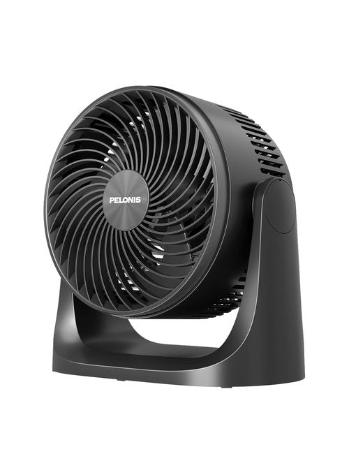 Pelonis 3 Speed Small Room Air Circulator Fan with 7-inch Blade, Table Fan with 100° Adjustable Head Tilt - Desktop Fan for Bedroom,Dorm and Office - Ventilador for Air Conditioner and Heater, Black