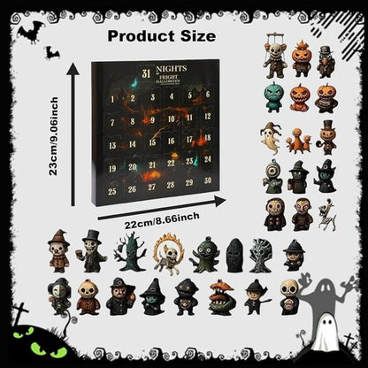 31 Nights of Fright Halloween Countdown Box - Advent Calendar with Mini Horror Figurines | 2025 Edition