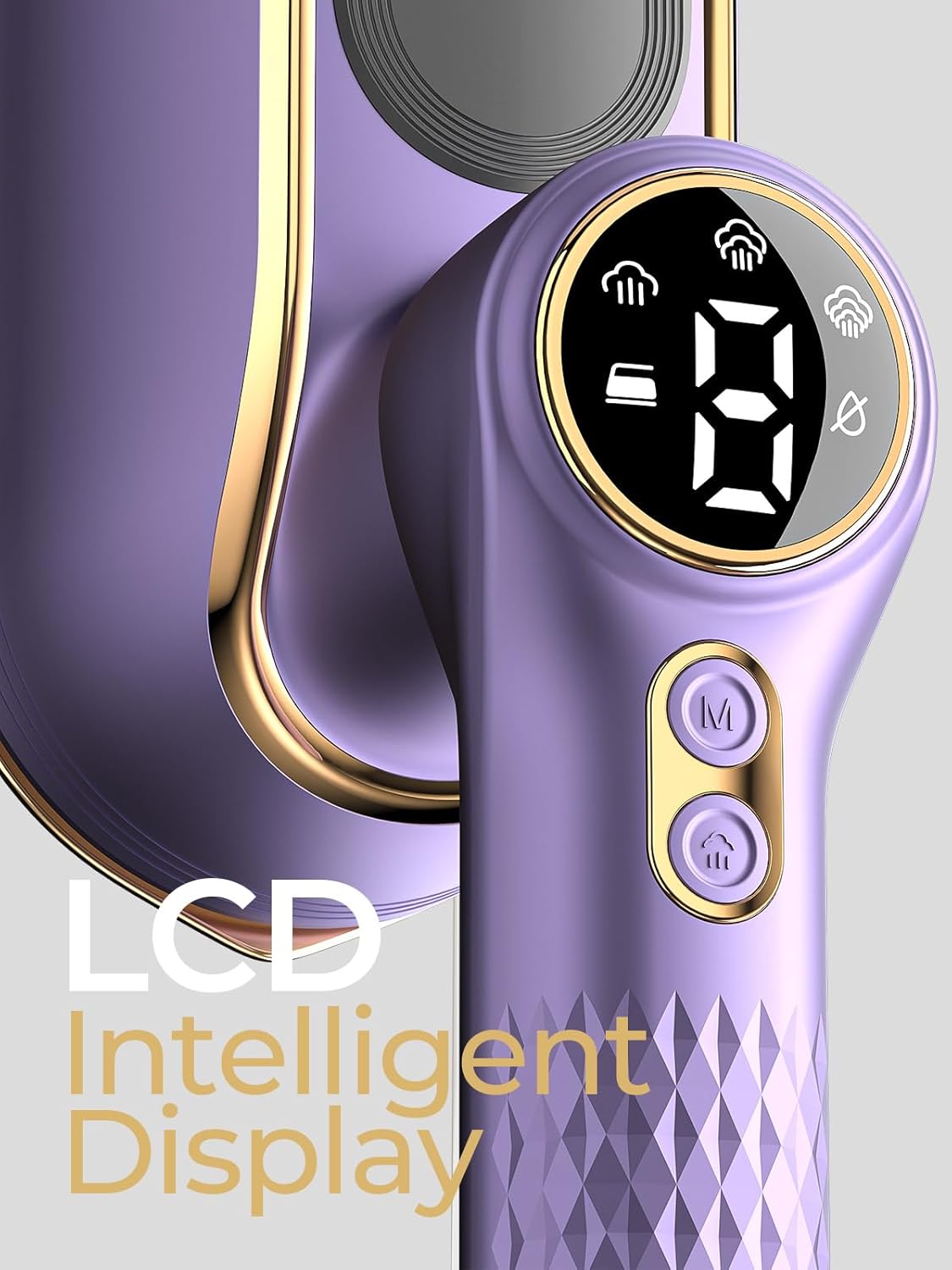 Skiennix Portable Travel Steamer - 1200W Handheld Fabric Steamer with LCD Display, 150ml Tank, Fast Heat-Up, Purple
