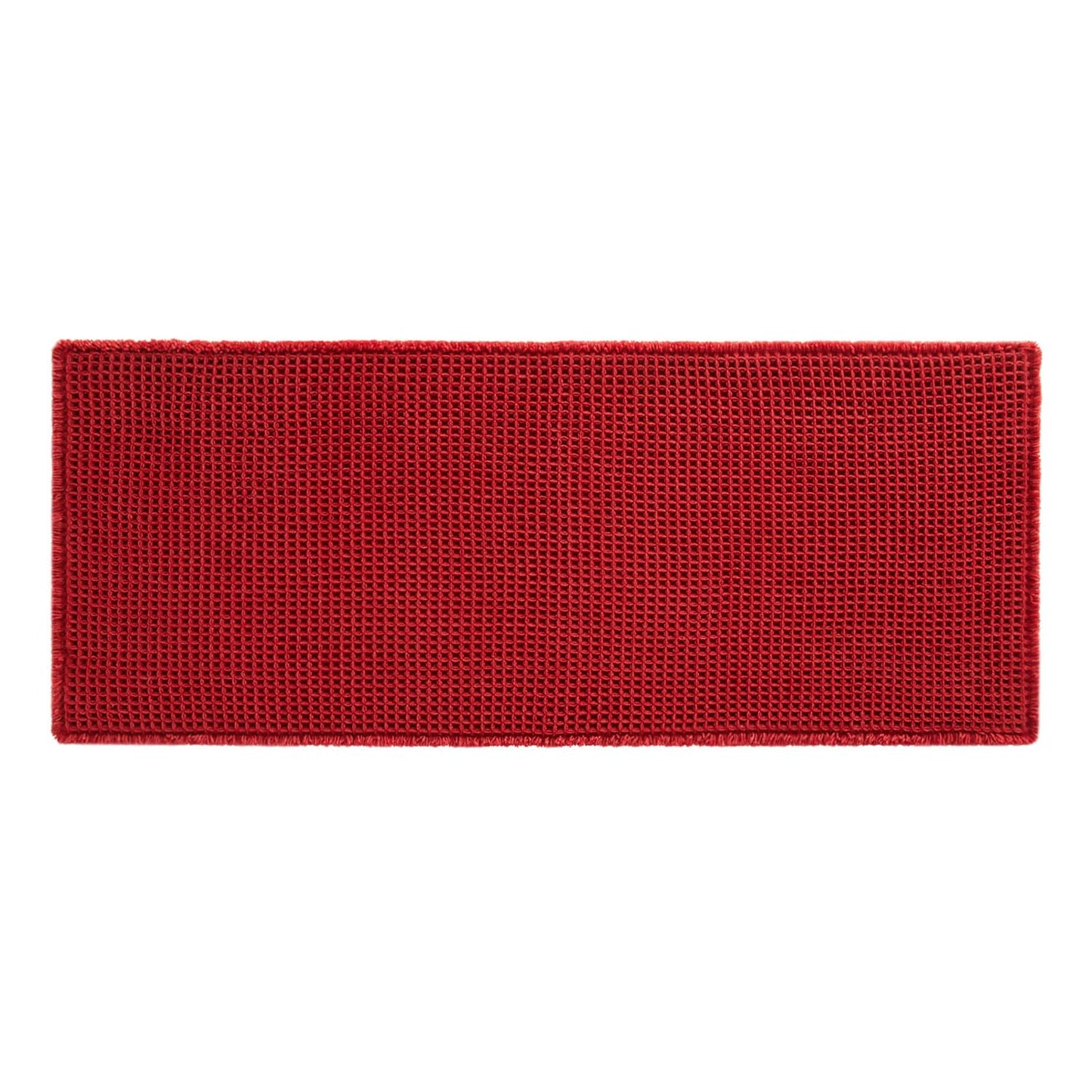 TYUU Waffle Bath Mat, Boho Bathroom Rugs Non Slip Washable Super Absorbent Quick Dry Bath Mat Farmhouse Bathroom Decor, 48"x24" Burgundy