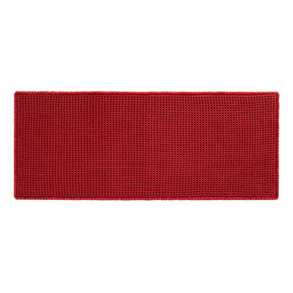 TYUU Waffle Bath Mat, Boho Bathroom Rugs Non Slip Washable Super Absorbent Quick Dry Bath Mat Farmhouse Bathroom Decor, 48"x24" Burgundy