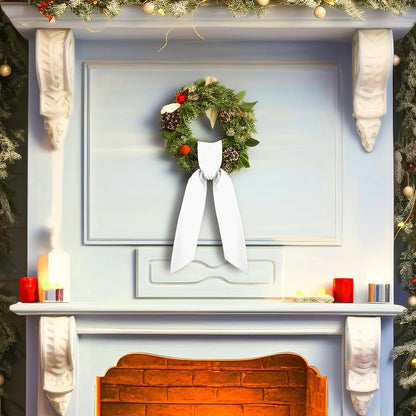 RunNico White Wreath Sash - 2 Pack, 3.3" W x 52.8" L | Perfect for Easter, Weddings, and Holiday Decor
