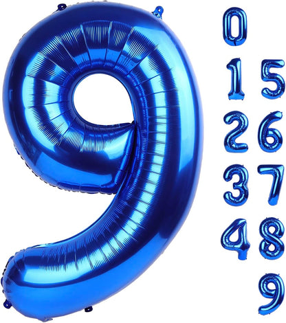 Skiennix 40 Inch Navy Blue Number Balloons - Perfect for 9th, 19th, or 90th Birthday Celebrations