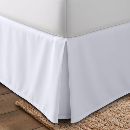 Utopia Bedding Twin Bed Skirt - Soft Quadruple Pleated Ruffle - Easy Fit with 15 Inch Tailored Drop - Hotel Quality, Shrinkage and Fade Resistant (Twin, White)