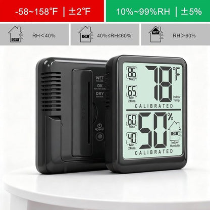 Antonki Digital Room Thermometer - Indoor Hygrometer with Max/Min Record Monitor | Battery Included