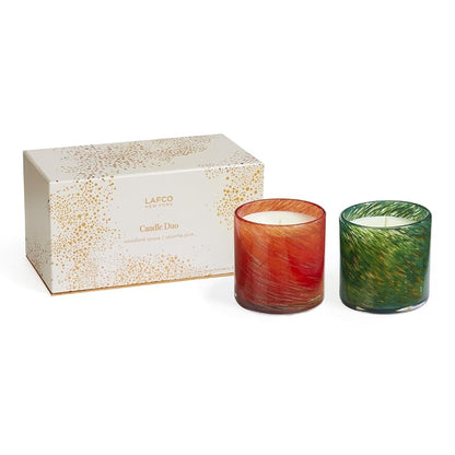 Lafco New York Holiday Candle Duo - Absinthe Plum & Woodland Spruce, 6.5 oz Each