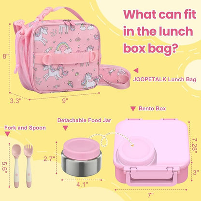 Kids Bento Lunch Box Set with 9oz Soup Thermo - Pink Variation