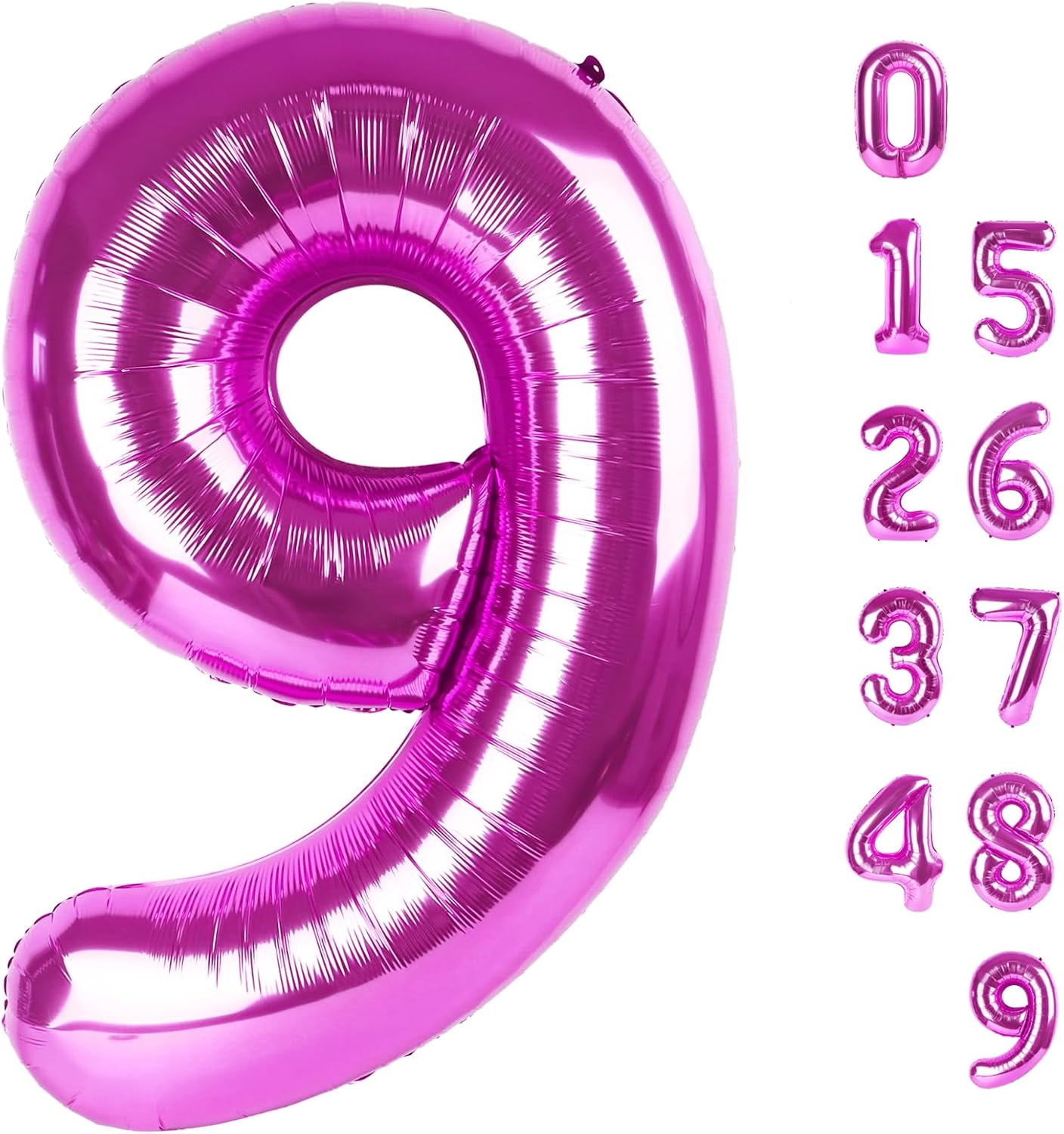 Regine Switzerland 40-Inch Rose Purple Number 9 Balloon - Perfect for Birthday, Engagement, and Graduation Celebrations