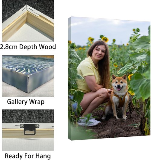 Custom Canvas Prints - Personalized Wall Art for Family & Pets | Framed 8 x 10 Canvas Pictures