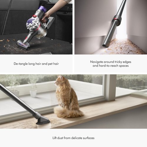 Dyson V8 Plus Cordless Vacuum - Powerful Cleaning for Hard Floors & Carpets | 115AW, 2 Power Modes, Handheld Conversion