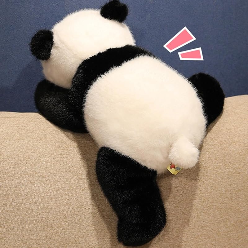 Weighted Panda Stuffed Animal Pillow — 11.8 Inch Black & White Panda Plush