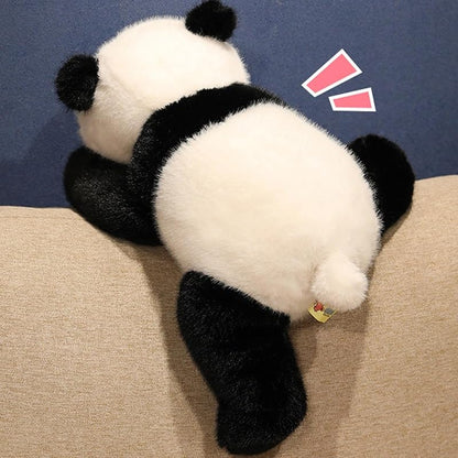 Weighted Panda Stuffed Animal Pillow — 11.8 Inch Black & White Panda Plush