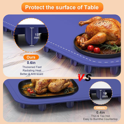 Skiennix Food Warming Mat - 4 Temperature Levels | Quick 8-Second Heating Tech | Perfect for Parties & Buffets