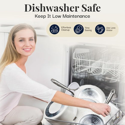 GOTHAM STEEL 14 Inch Non Stick Frying Pans with Lid, Large Frying Pans Nonstick with Lid, Non Toxic Ceramic Pan Skillet, Nonstick Frying Pan, Induction Pan, Oven/Dishwasher Safe – Cream Hammered