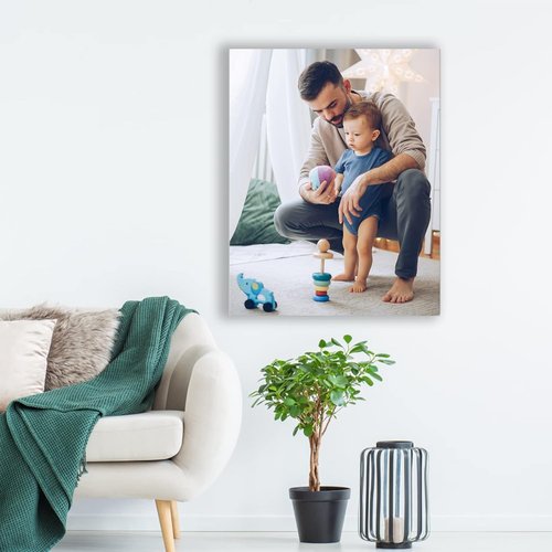 Lmfphog Custom Canvas Prints - Personalized 8x10 Inch Wall Art for Family, Pets, or Loved Ones