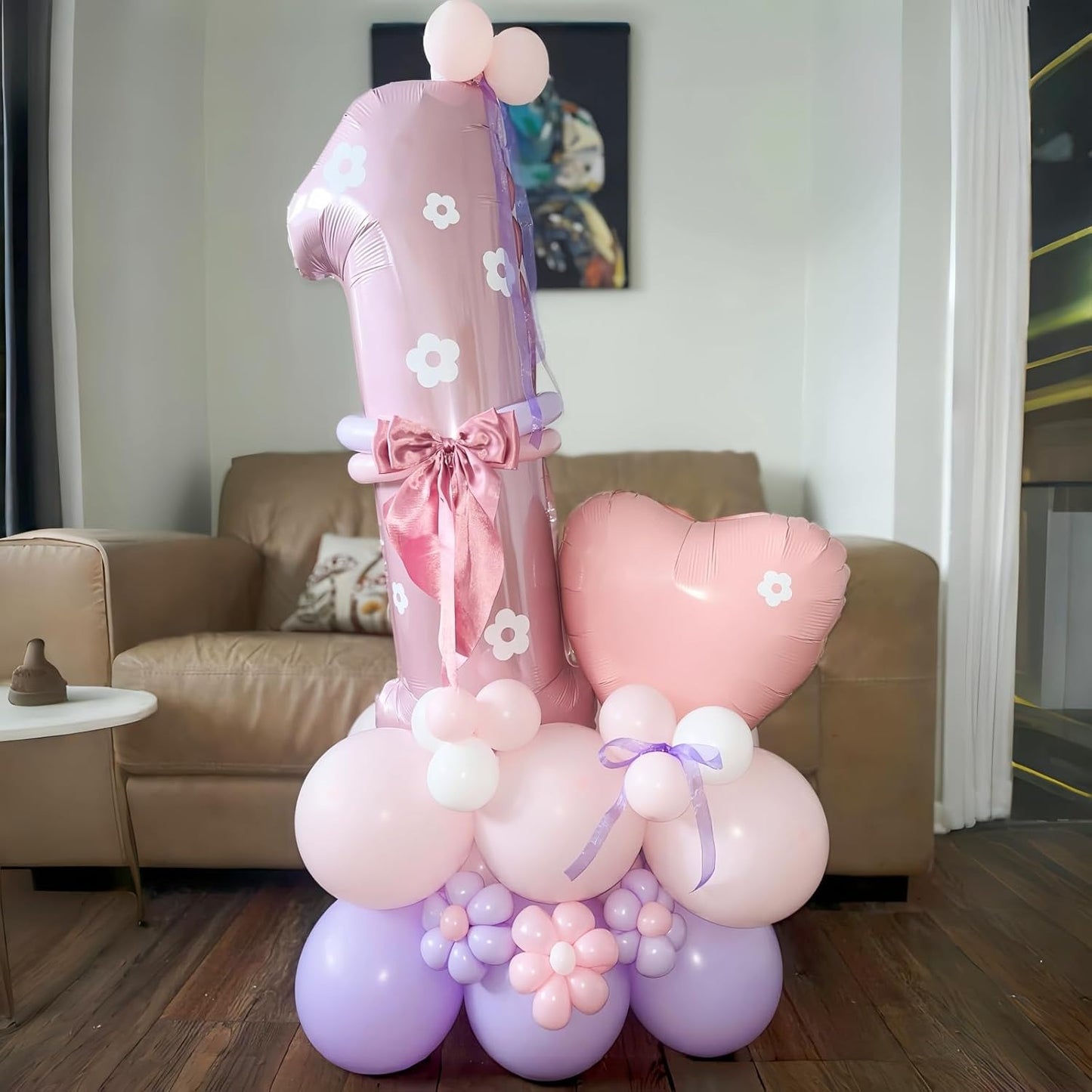 Skiennix 40'' Pink Number 9 Balloon - Self-Inflating Foil for 9th Birthday Party Decorations