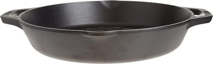 Lodge Pre-Seasoned Cast Iron Grilling Pan - 12 Inch Round Design for Perfect Grilling | Prevents Food from Falling Through