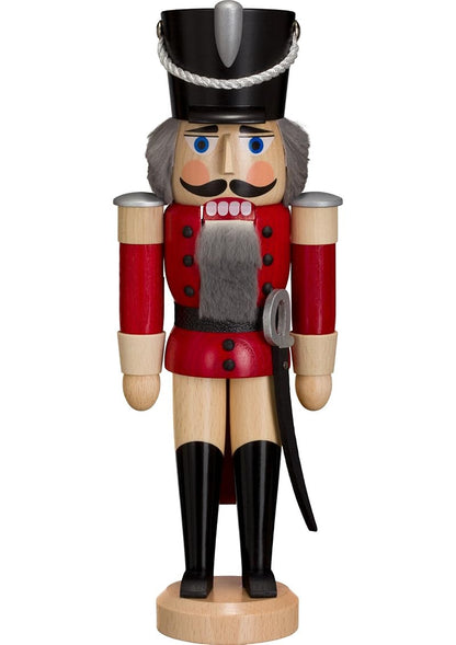 11 Inch Nutcracker Soldier with Red Uniform – Handmade Erzgebirge Style, 28 cm