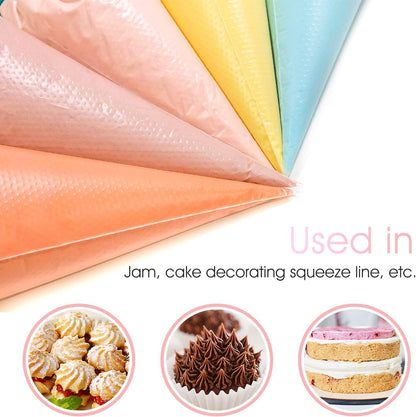 VolksRose 18-Inch Disposable Piping Bags - Anti-Burst, Non-Slip Cake Decorating Bags for Icing & Frosting