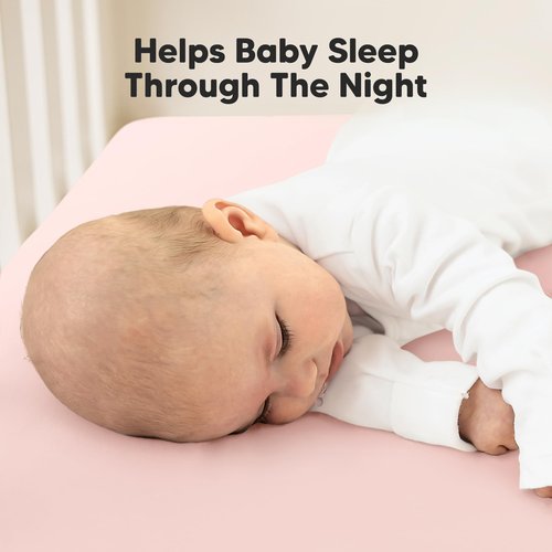2-Pack Waterproof Crib Sheets for Boys, Girls - 52x28 Fitted Organic Cotton Baby Crib Sheets, Toddler Mattress Protector Cover, Washable, Soft & Durable Baby Bedding Essentials (Mist Rose)