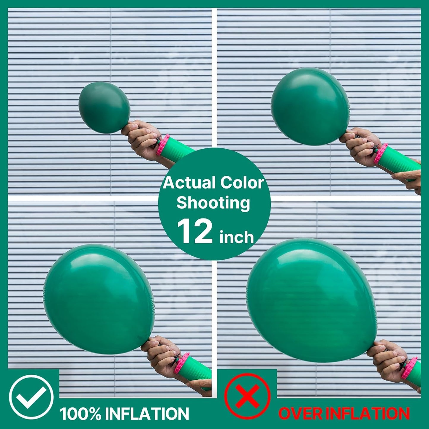 PartyWoo Dark Green Balloons - 140-Piece Jungle Dinosaur Theme Decoration Kit | Emerald & Forest Green