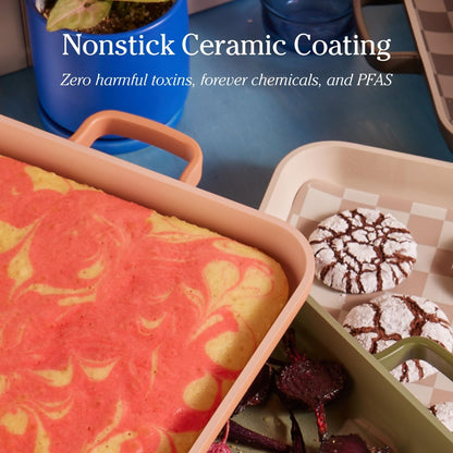 Our Place Griddle Pan - Nonstick Ceramic Stovetop Griddle & Sheet Pan | Toxin-Free, Ergonomic Handles | 5 Qt Capacity, Oven Safe to 450°F | Blue Salt