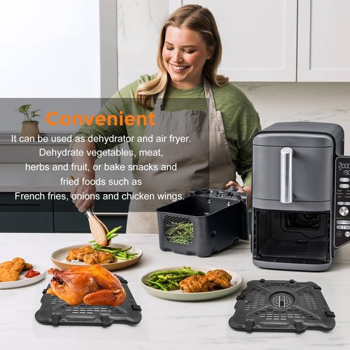 GWYSY Air Fryer Replacement Tray for Ninja SL401 DoubleStack XL 2-Basket, 2 Packs Air Fryer Grill Plate Tray Accessories, Dishwasher Safe
