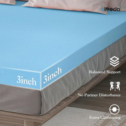 Elfreda Twin Mattress Topper - Pressure-Relieving Bed Pad | 3-Inch Comfort in a Box