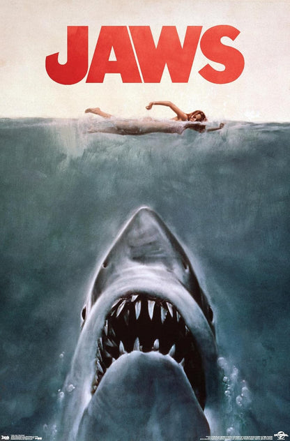 Trends International Jaws Wall Poster - Unframed 22.375" x 34" | Iconic Movie Decor