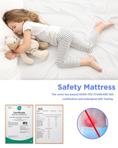 iMMDOKIN Pack and Play Mattress (38"x26"x1.5'') Certified, Hypoallergenic Dual-Sided Portable Crib Mattress Pad for Play Pen, Babies Toddlers, Soft, Waterproof, Machine Washable Cover, Standard Size