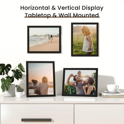 Heimlove 8x10 Picture Frame Set of 5,Black Photo Frames Display 8"x10" Pictures,Picture Frames 8x10 Wall Gallery Collage Tabletop or Wall Mount,Poster Frame Display for Certificate Document