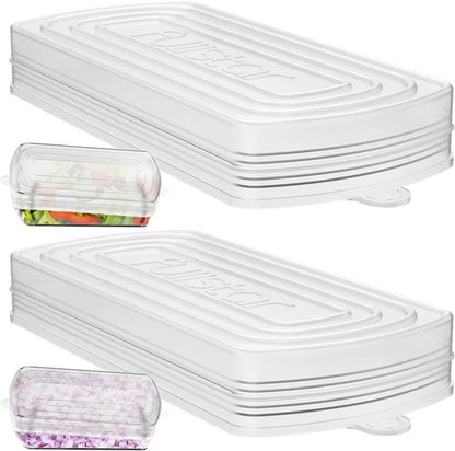 Fullstar Silicone Stretch Lids - Reusable Food Covers for Choppers & Slicers - Flexible & Durable | Pack of 2