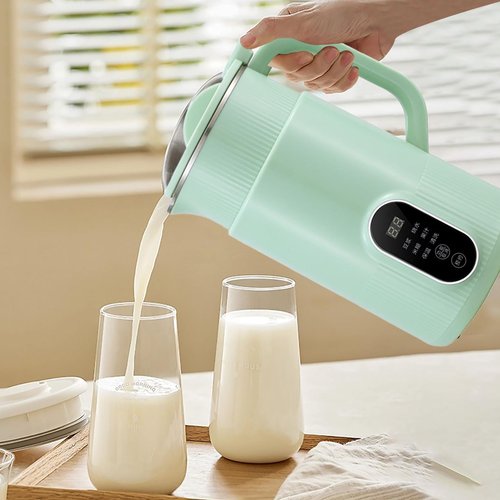 Automatic Nut Milk Maker, Soya Milk Maker Milk Maker With Delayed Start, Heating Self-Cleaning Oven Function, Milk Dispenser for Homemade Milk, Oatmeal, Soya Milk. (1 pc)