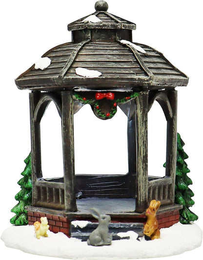 Moments In Time 20-Piece Lighted Christmas Village Set - Hand-Painted Holiday Town Display with LED Lights