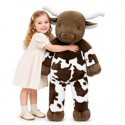 Longhorn Cow Stuffed Animal 39" Giant Plush Pillow (Variation: Longhorn Cow)