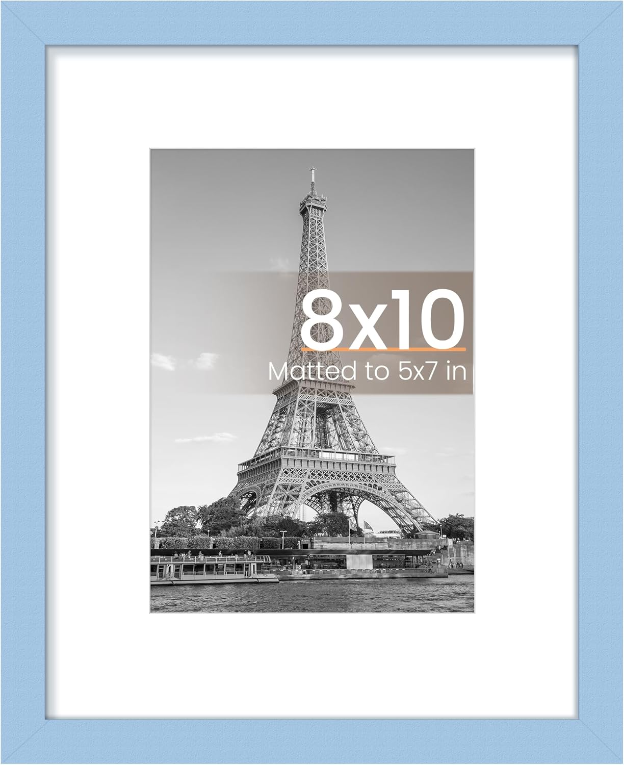 Upsimples 8x10 Picture Frame - Versatile Display for 5x7 or 8x10 Photos | Blue, 1 Pack